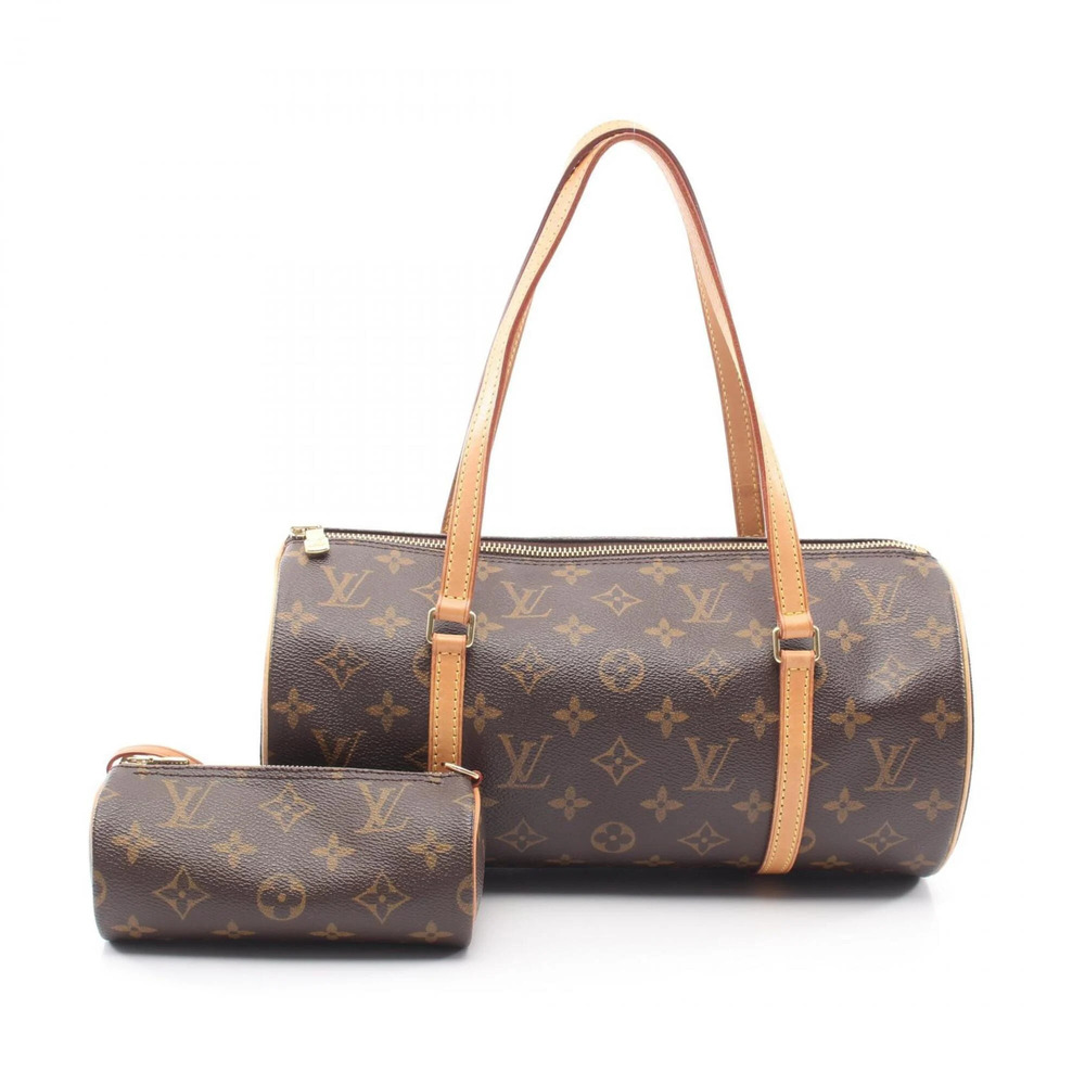 LOUIS VUITTON Brown Monogram Leather Papillon 30 Bag
